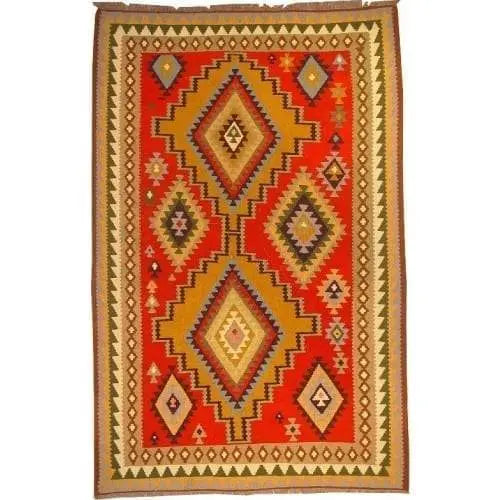 One Of The Kind Ardabil Persian Kilim 9'4" x 5'10"